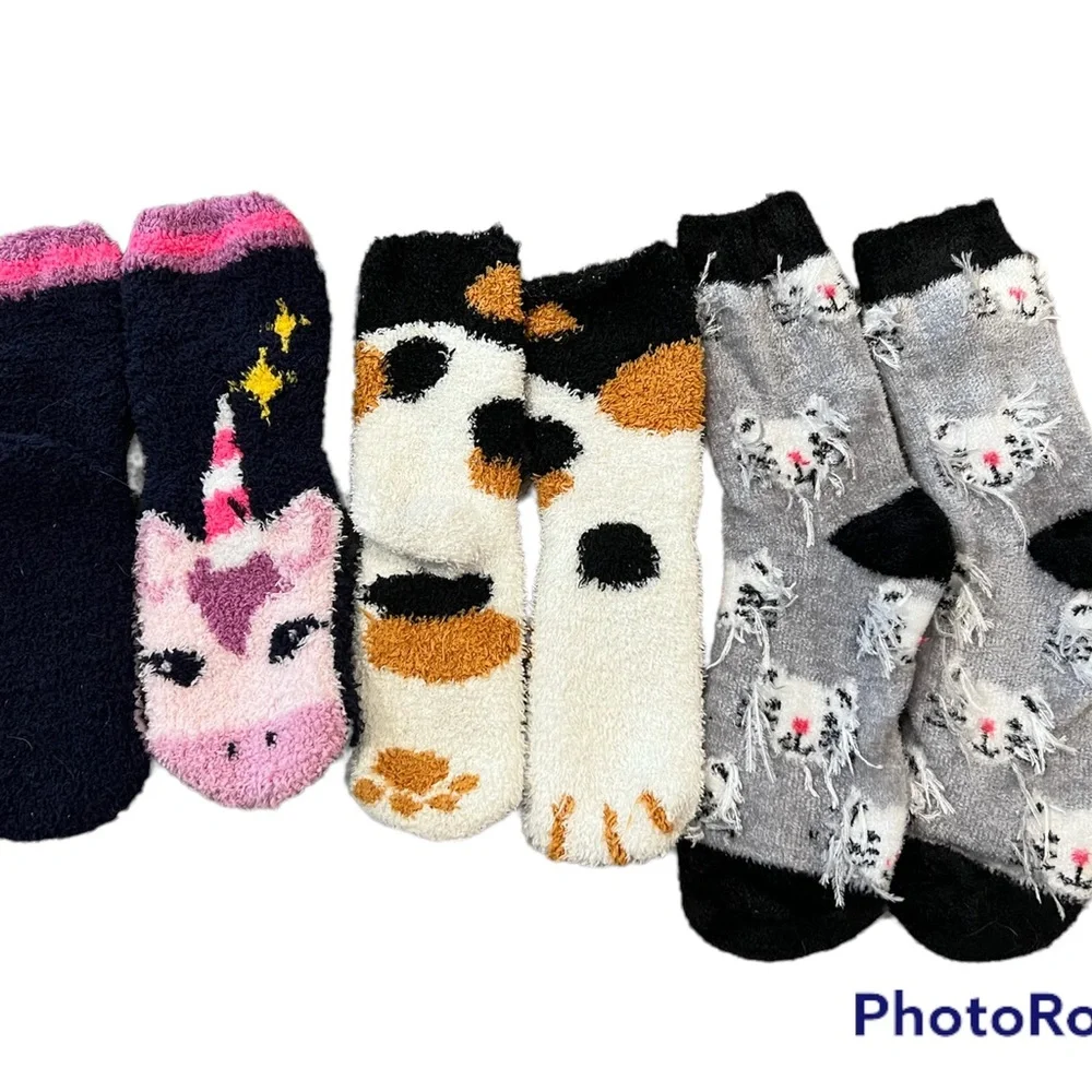 Set of 3 fuzzy socks
